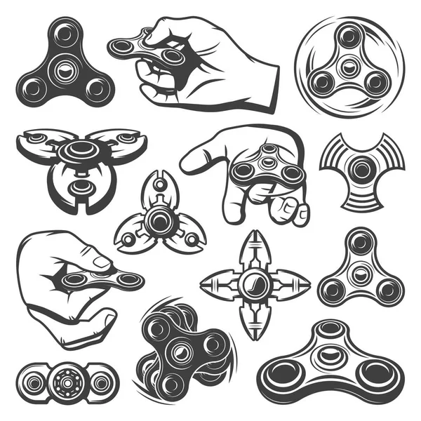Vintage Modern Spinners Collection — Stock Vector