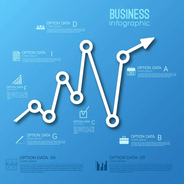 Business Step Conceito Infográfico —  Vetores de Stock