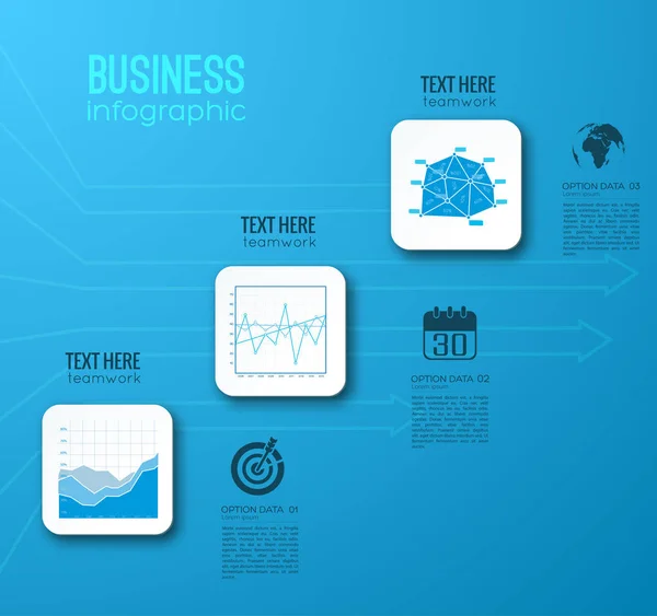 Web Business Step Infographic Template — Stock Vector