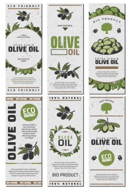 Zeytinyağı ambalaj şablonları tasarımı ayarla