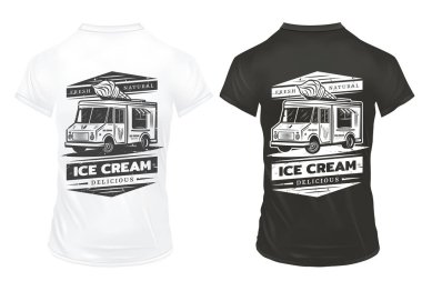 Vintage dondurma Logo şablonu