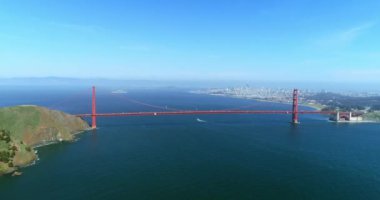 Golden Gate Köprüsü 'nün havadan görüntüsü, San Francisco