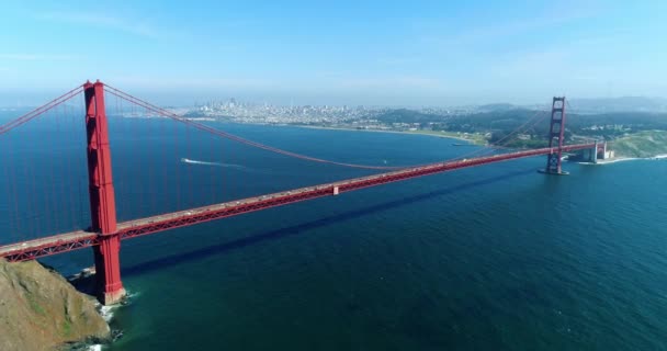 Letecký Pohled Golden Gate Bridge San Francisco — Stock video