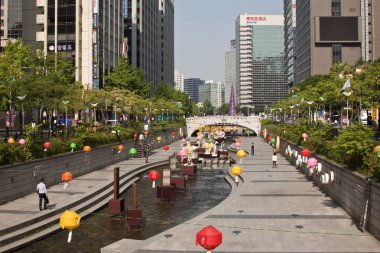 Cheonggyecheon akışı, Seoul, Güney Kore