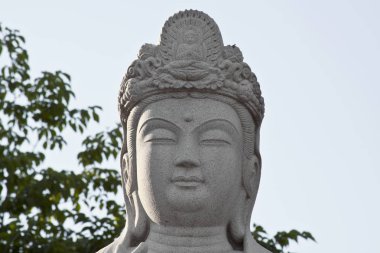 Asya tapınak taş Buda heykeli