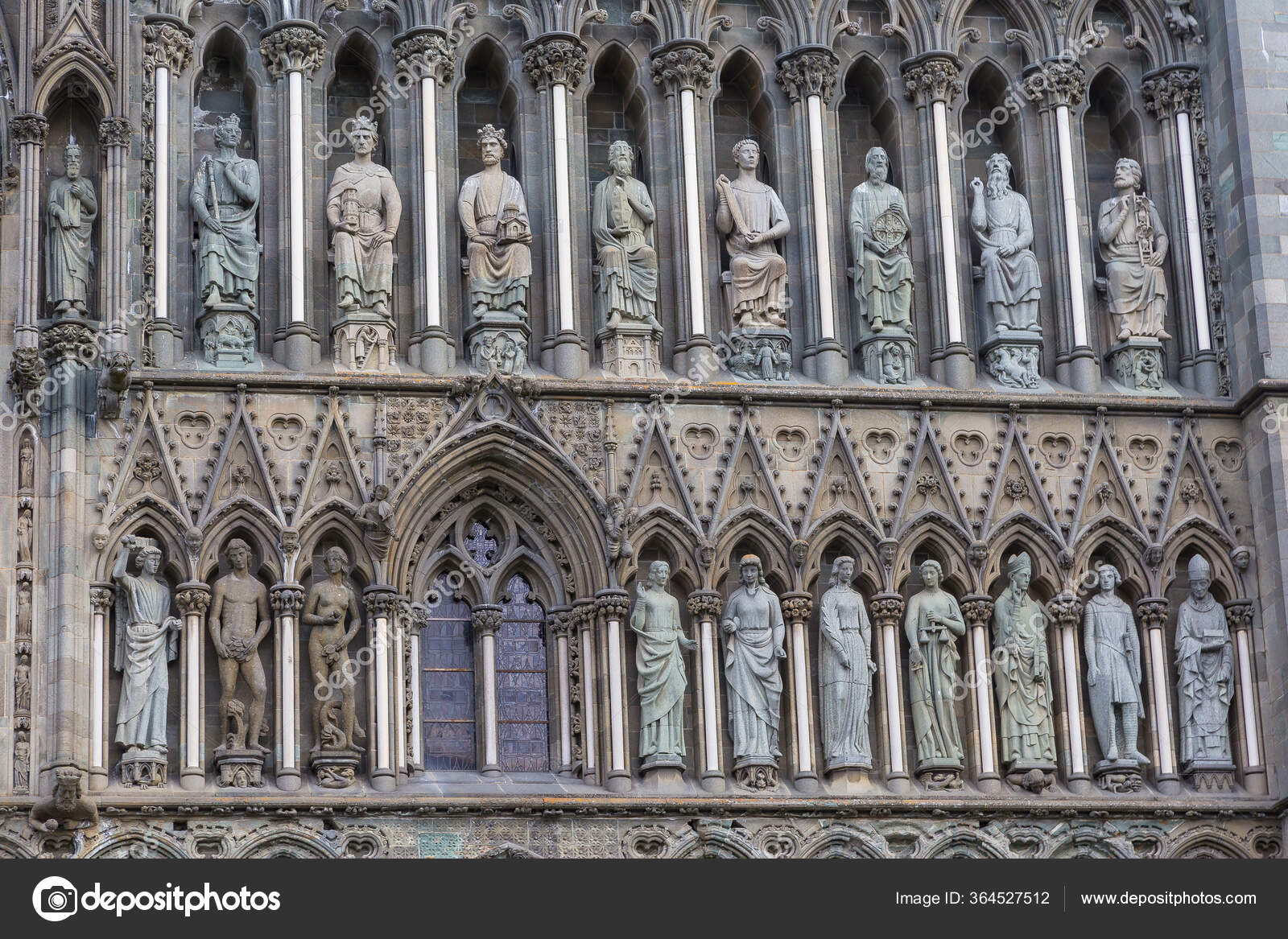 Middle Age Nidaros Cathedral Trondheim Norway Close Showing Windows Statues Stock Photo Image By C Magdazarebska Wp Pl 364527512