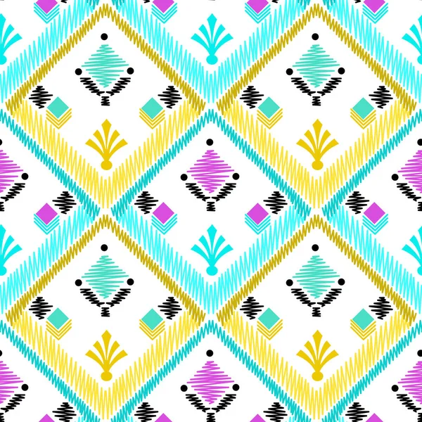 Embroidery design seamless folk boho pattern