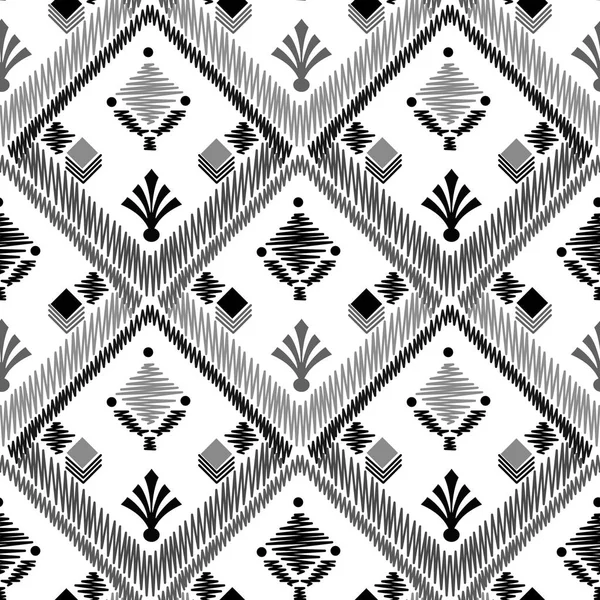 Embroidery design seamless folk boho pattern