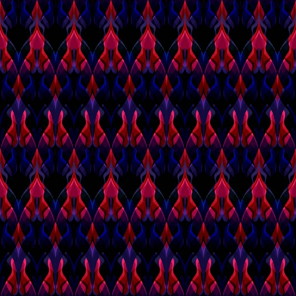 Abstract seamless folk pattern on black