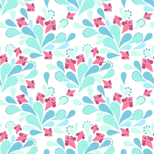 Seamless floral abstract folk pattern