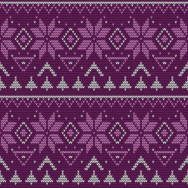 Seamless knitted Christmas retro pattern background