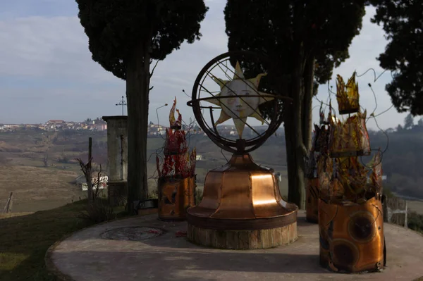 Castelnuovo Calcea, Italy - jan 2020: Art Park La court — Stock Photo, Image