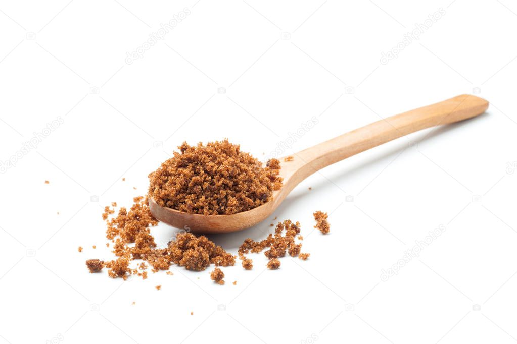 brown sugar in wooden spoon