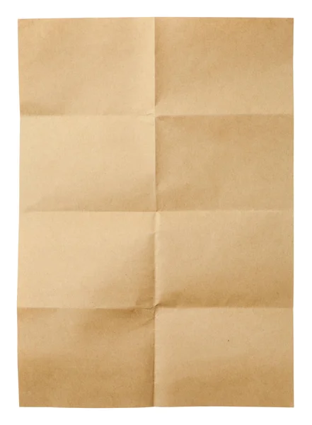 Folded brown sheet of paper — Stock Photo, Image