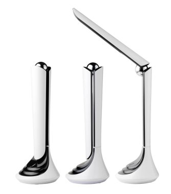 Beyaz arka plan üzerinde izole led masa lambası