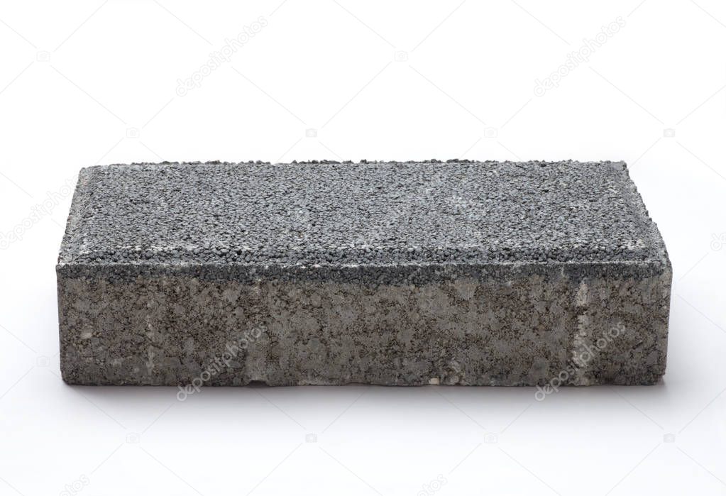 grey brick isolated on white background