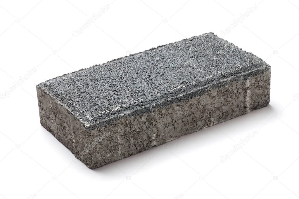 grey brick isolated on white background