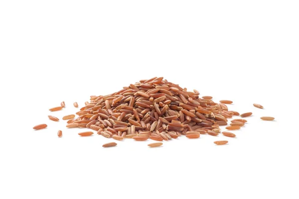 Heap Red Rice White Background — Stock Photo, Image