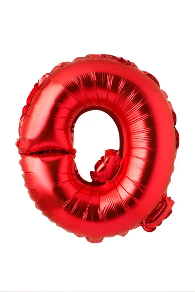 Lettre Ballons Rouges Isolés Sur Fond Blanc — Photo