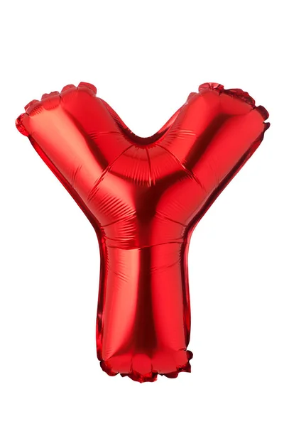 Lettre Ballon Rouge Isolé Sur Fond Blanc — Photo