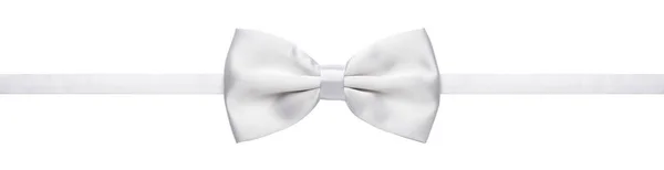 Біла Краватка Ізольована Білому Тлі — стокове фото