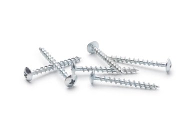 Beyaz arka plan üzerinde izole metal vida
