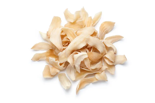 Pile Dried Lily Bulbs Isolate White Background Chinese Herbal Medicine — 스톡 사진