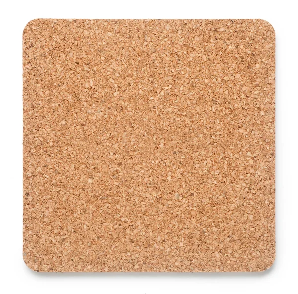 Empty Cork Coaster Isolated White Background Top View Stock Photo