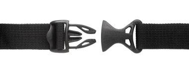 Plastik toka kopçası beyaz arkaplanda izole edildi