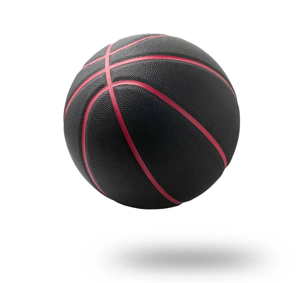 Чорний Баскетбол Ізольований Білому Тлі — стокове фото