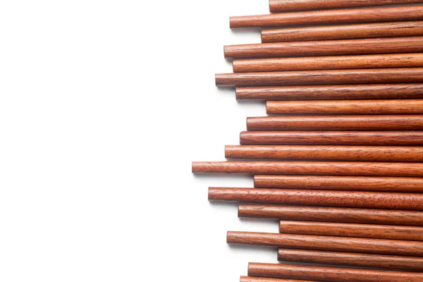 Pałeczki Drewniane Izolowane Białym Tle — Zdjęcie stockowe