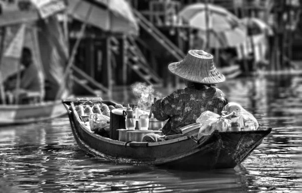 Damnoen Saduak Floating Market Ancienne Culture Mode Vie Dans Passé — Photo