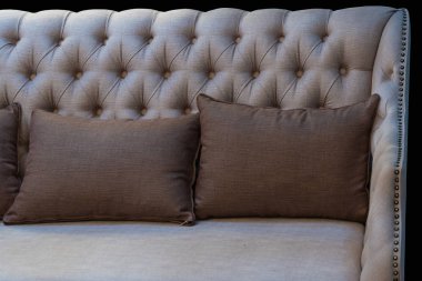 Kahverengi kumaş yastıklarda modern kahverengi kumaş yastıklar lüks kanepe iç dekorasyonu