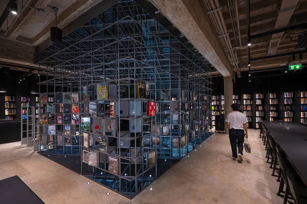 Bangkok Tailandia Diciembre 2019 Moderna Fila Librerías Decoración Universidad Chulalongkorn —  Fotos de Stock