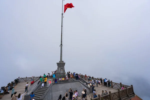 Vietnam Agosto 2019 Fansipan Mountain Peak Destino Turístico Más Alto — Foto de Stock