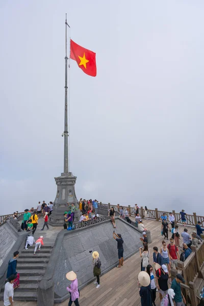 Vietnam Aug 2019 Fansipan Mountain Peak Highest Indochina Buddha Statue — Stock Photo, Image