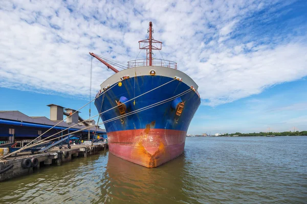 Big ship to dock at the port for logistics and transportation of international container cargo ship and cargo in harbor logistics import export and transport industry.