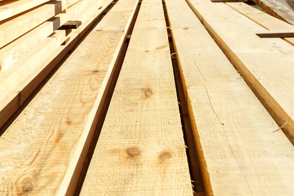 Stack New Wooden Studs Lumber Yard Timber Construction Site Dry Stock Picture