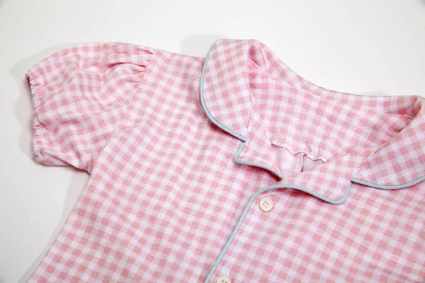 Schlafanzug Schlafanzug Für Baby Girl Pyjamas Rosa Und Weißen Farben — Stockfoto