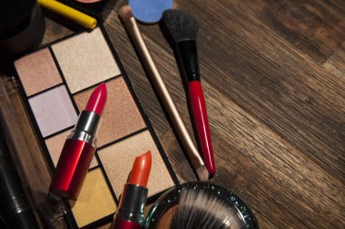 Makyaj malzemelerini kapat, güzellik konsepti