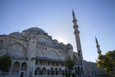 Tarihi cami. İstanbul 'daki Süleyman Camii. 