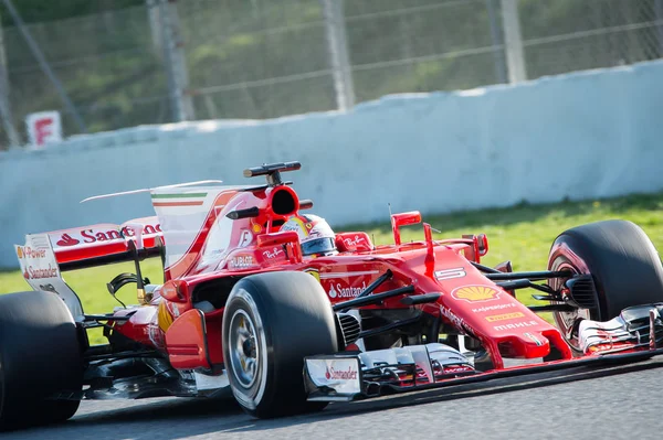 Sebastian Vettel (Ferrari) - F1 teszt nap 2017 — Stock Fotó