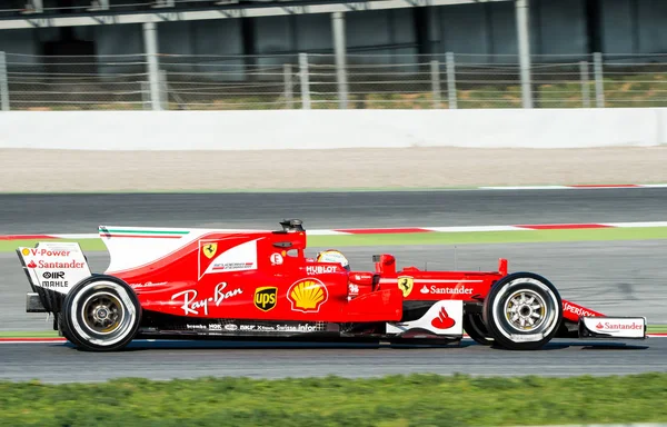 Sebastian Vettel (Ferrari) - dni testów F1 2017 — Zdjęcie stockowe