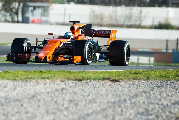 Fernando Alonso (Mclaren Honda) - F1 teszt nap 2017 — Stock Fotó