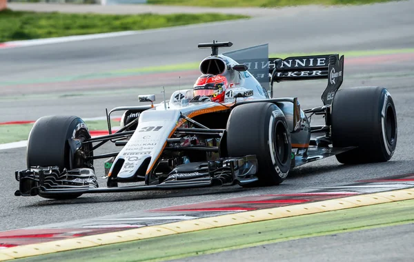Oconem (Force India) - F1 testovací dny 2017 — Stock fotografie
