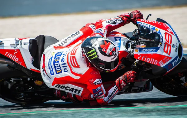 GP Catalunya Moto Gp. Jorge Lorenzo, tým Ducati. — Stock fotografie