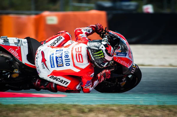 GP Catalunya Moto Gp. Jorge Lorenzo, tým Ducati. — Stock fotografie
