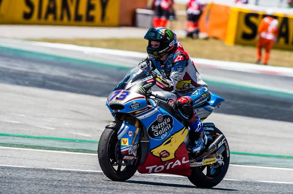 GP Catalunya Motogp. Moto 2 binici Alex Marquez — Stok fotoğraf