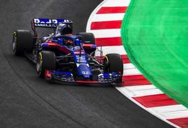 Barcelona, İspanya 26 Şubat 2018: Harita devre Catalunya Barcelona kutluyor formül bir Test gün boyunca.