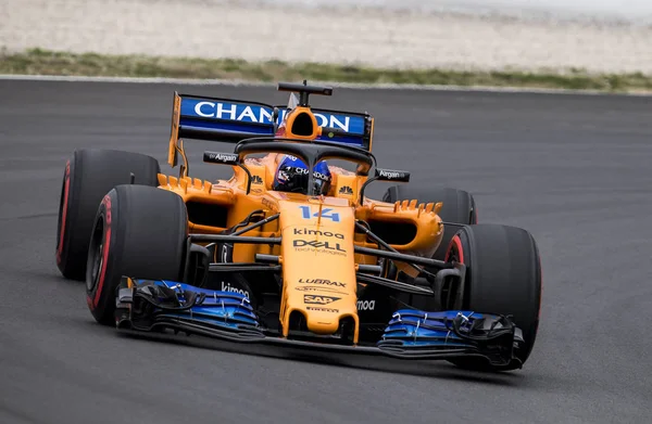 Barcelona Španělsko Března 2018 Fernando Alonso Během Dní Formule Jedna — Stock fotografie